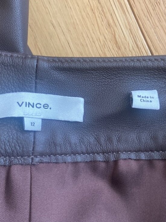 NWOT VINCE Leather flared pants- extremely soft!!! - Picture 11 of 16